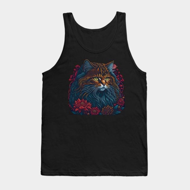 Cat Breed - Maine Coon Tank Top by ImaginativeInkPOD